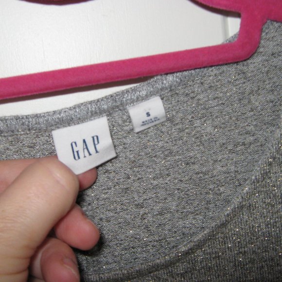 Grey Gap Sweater Tunic/Dress with Gold Sparkle - Picture 4 of 6